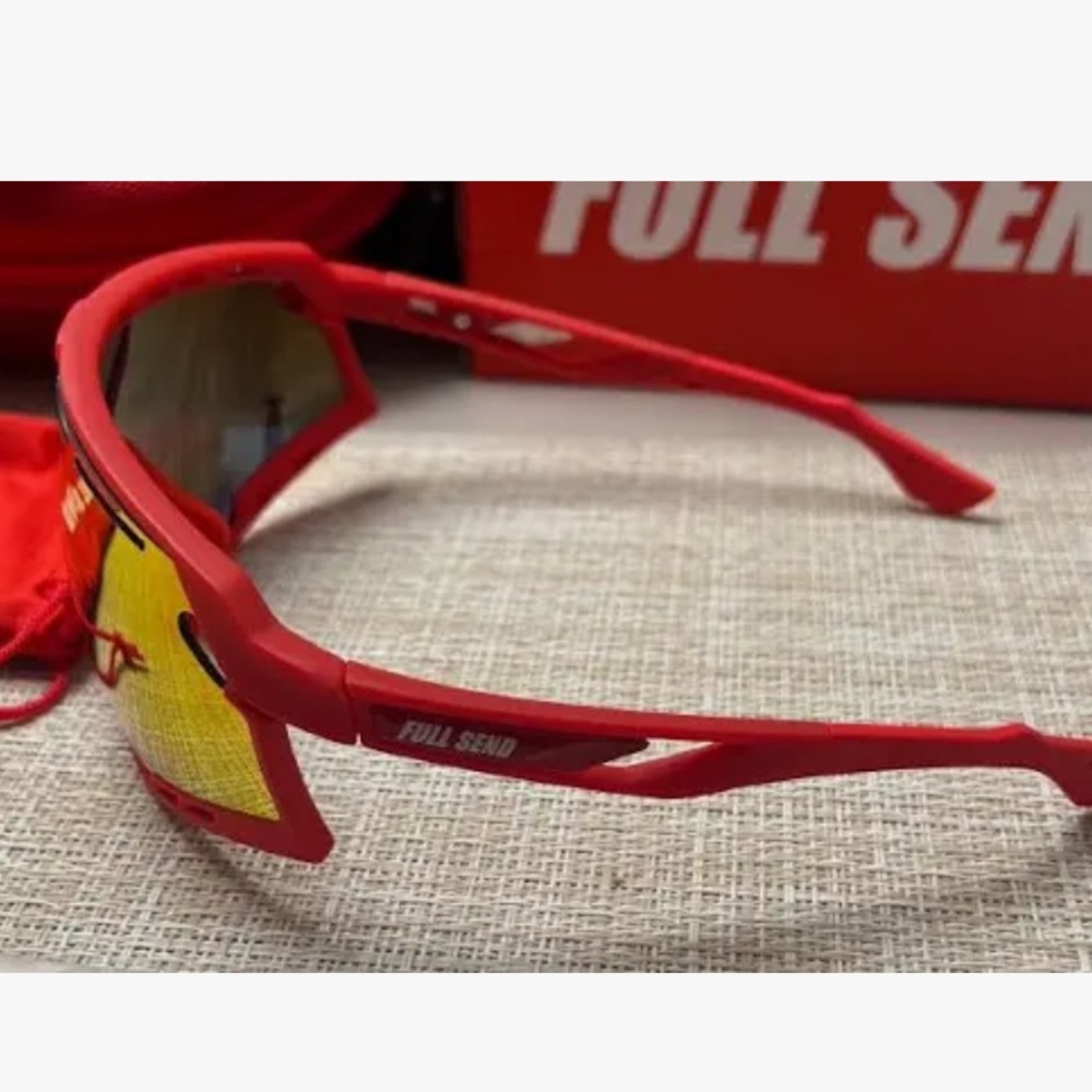 Full Send by Nelk Boys Men's Red Pit Viper Sun Glasses. New in box! - Picture 7 of 8